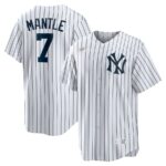Mickey Mantle New York Yankees Nike Home Cooperstown Collection Player Jersey - White - 49Native