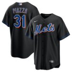 Mike Piazza New York Mets Nike 2022 Alternate Replica Player Jersey - Black - 49Native