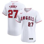 Mike Trout Los Angeles Angels Nike Home Elite Player Jersey - White - 49Native