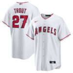 Mike Trout Los Angeles Angels Nike Home Replica Player Name Jersey - White - 49Native