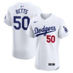 Mookie Betts Los Angeles Dodgers Nike Home Elite Jersey - White - 49Native