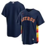 Houston Astros Nike Alternate Replica Team Jersey - Navy - 49Native