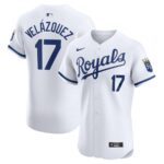 Nelson Velazquez Kansas City Royals Nike Home Elite Player Jersey - White - 49Native