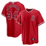 Noah Syndergaard Los Angeles Angels Nike Alternate Replica Player Jersey - Red - 49Native