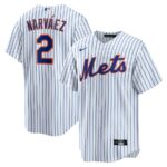 Omar Narváez New York Mets Nike Home  Replica Player Jersey - White - 49Native