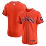 Houston Astros Nike Alternate Vapor Premier Elite Patch Jersey - Orange - 49Native