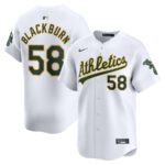 Paul Blackburn Oakland Athletics Nike Home Limited Player Jersey - White - 49Native