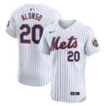 Pete Alonso New York Mets Nike Home Elite Jersey - White - 49Native