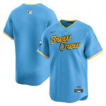 Milwaukee Brewers Nike City Connect Limited Jersey - Powder Blue - 49Native