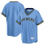 Milwaukee Brewers Nike Road Cooperstown Collection Team Jersey - Powder Blue - 49Native