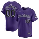 Colorado Rockies Nike  Alternate Limited Custom Jersey - Purple - 49Native