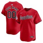 Cleveland Guardians Nike  Alternate Limited Custom Jersey - Red - 49Native