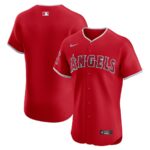 Los Angeles Angels Nike Alternate Vapor Premier Elite Patch Jersey - Red - 49Native