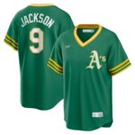 Reggie Jackson Oakland Athletics Nike Road Cooperstown Collection Player Jersey - Kelly Green - 49Native