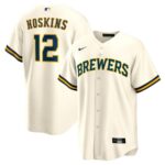 Rhys Hoskins Milwaukee Brewers Nike Home Replica Player Jersey - Cream - 49Native