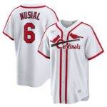 Stan Musial St. Louis Cardinals Nike Home Cooperstown Collection Player Jersey - White - 49Native