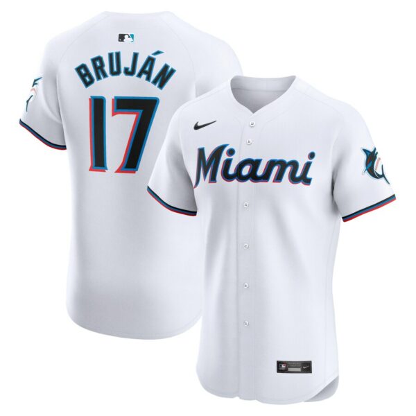 Vidal Brujan Miami Marlins Nike Home Elite Player Jersey - White - 49Native