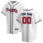 Atlanta Braves Nike Home Replica Custom Jersey - White - 49Native