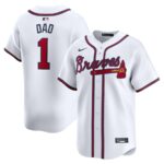Atlanta Braves Nike #1 Dad Home Limited Jersey - White - 49Native