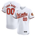Baltimore Orioles Nike Home Elite Custom Jersey - White - 49Native