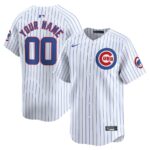 Chicago Cubs Nike Home Limited Custom Jersey - White - 49Native