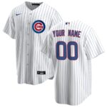 Chicago Cubs Nike Home Replica Custom Jersey - White - 49Native