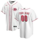 Cincinnati Reds Nike Home Replica Custom Jersey - White - 49Native