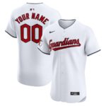 Cleveland Guardians Nike Home Elite Custom Jersey - White - 49Native