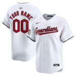 Cleveland Guardians Nike Home Limited Custom Jersey - White - 49Native