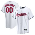 Cleveland Guardians Nike Replica Custom Jersey - White - 49Native