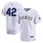 Colorado Rockies Nike 2024 Jackie Robinson Day Home Limited Jersey - White - 49Native