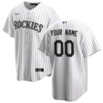 Colorado Rockies Nike Home Replica Custom Jersey - White - 49Native