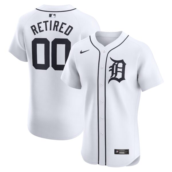 Detroit Tigers Nike Home Elite Pick-A-Player Retired Roster Jersey - White - 49Native