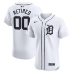 Detroit Tigers Nike Home Elite Pick-A-Player Retired Roster Patch Jersey - White - 49Native