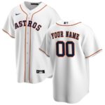 Houston Astros Nike Home Replica Custom Jersey - White - 49Native