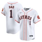 Houston Astros Nike #1 Dad Home Limited Jersey - White - 49Native