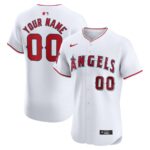 Los Angeles Angels Nike Home Elite Custom Jersey - White - 49Native