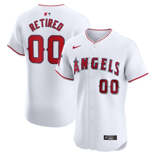 Los Angeles Angels Nike Home Elite Pick-A-Player Retired Roster Jersey - White - 49Native