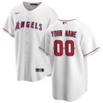 Los Angeles Angels Nike Home Replica Custom Jersey - White - 49Native