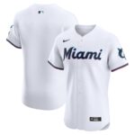 Miami Marlins Nike Home Elite Jersey - White - 49Native