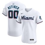 Miami Marlins Nike Home Elite Pick-A-Player Retired Roster Patch Jersey - White - 49Native