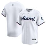 Miami Marlins Nike Home Limited Jersey - White - 49Native