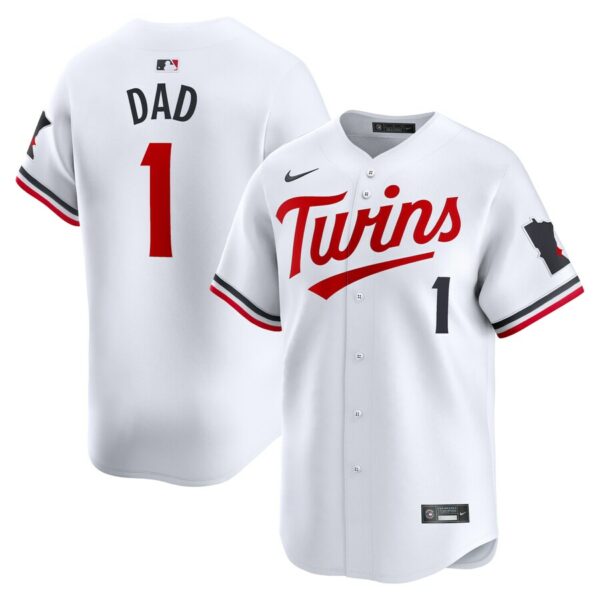 Minnesota Twins Nike #1 Dad Home Limited Jersey - White - 49Native