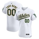 Oakland Athletics Nike Home Elite Custom Jersey - White - 49Native