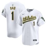 Oakland Athletics Nike #1 Dad Home Limited Jersey - White - 49Native