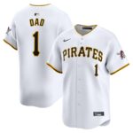 Pittsburgh Pirates Nike #1 Dad Home Limited Jersey - White - 49Native