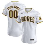 San Diego Padres Nike Home Elite Custom Patch Jersey - White - 49Native