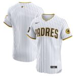 San Diego Padres Nike Home Elite Patch Jersey - White - 49Native