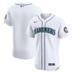 Seattle Mariners Nike Home Elite Jersey - White - 49Native