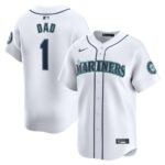 Seattle Mariners Nike #1 Dad Home Limited Jersey - White - 49Native